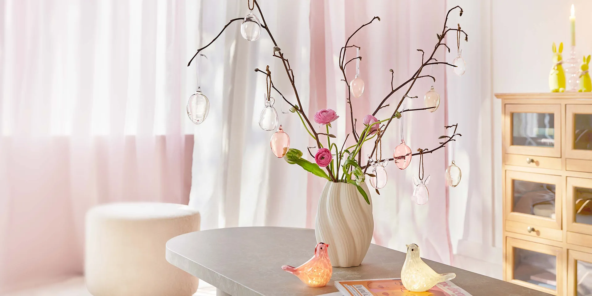 Décoration de table pour Pâques.