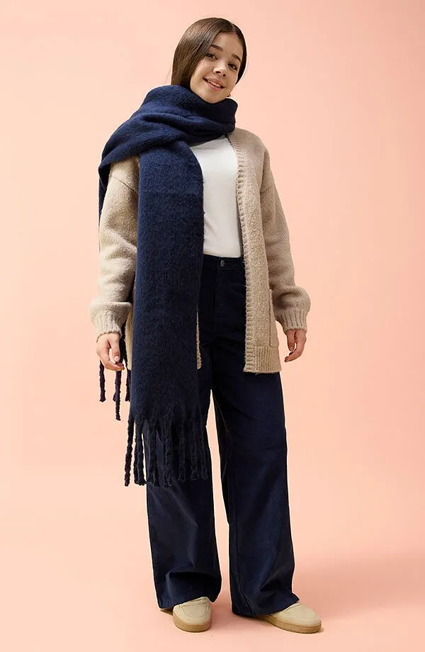 Enfant - Pantalon en velours côtelé - bleu foncé