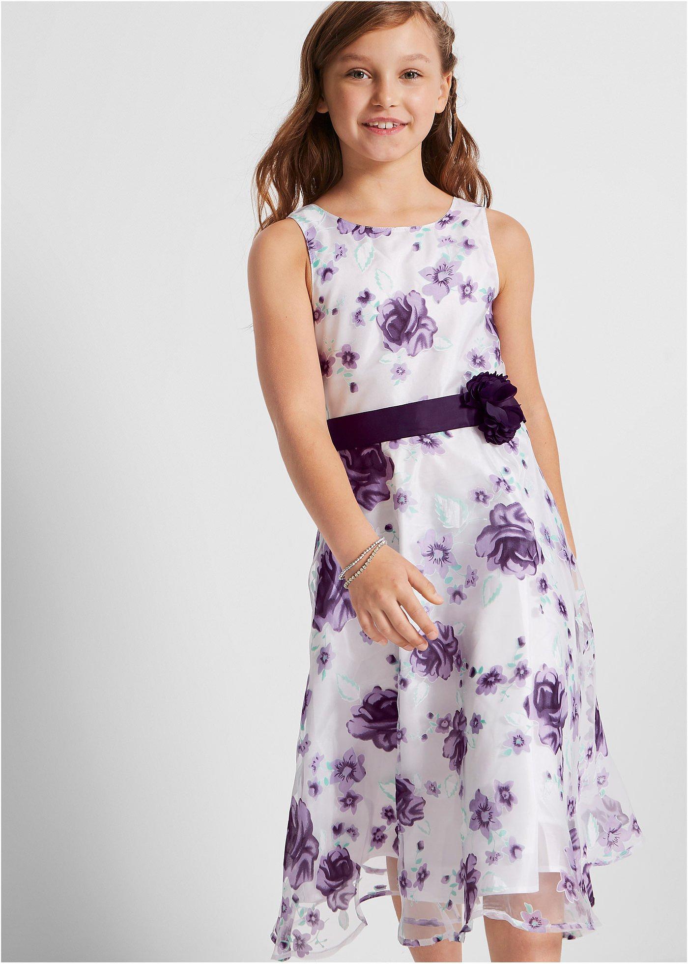 Robe De F Te Fille Avec Imprim All Over Mauve Violet Fonc