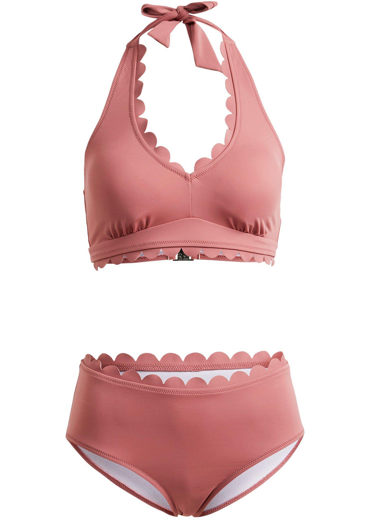 Bikini dos nu tendance en matière écoresponsable vieux rose