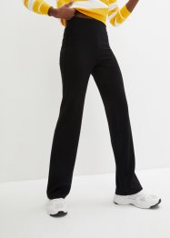 Pantalon Punto di Roma taille haute avec tour de taille confortable, Flared, bpc bonprix collection
