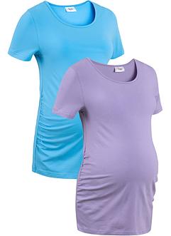 Lot de 2 T-shirts de grossesse manches courtes en coton bio, bpc bonprix collection Lot de 2 T-shirts de grossesse manches courtes en coton bio, bpc bonprix collection