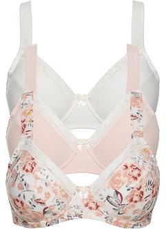 Lot de 3 soutiens-gorge en coton bio, bpc bonprix collection Lot de 3 soutiens-gorge en coton bio, bpc bonprix collection