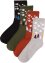 Lot de 4 paires de chaussettes de Noël avec bord roulotté et carte cadeau, bpc bonprix collection