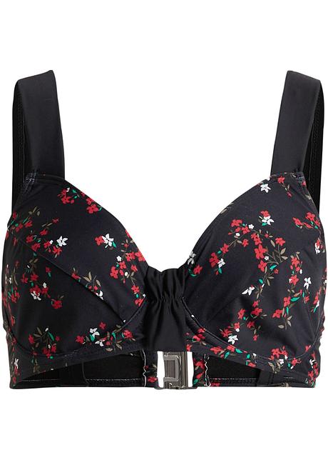 L Gant Haut De Bikini Minimiseur Motif Floral Noir Framboise Bon E