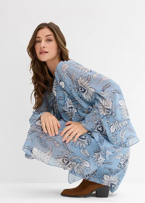 Robe-tunique en mousseline texturée, bonprix