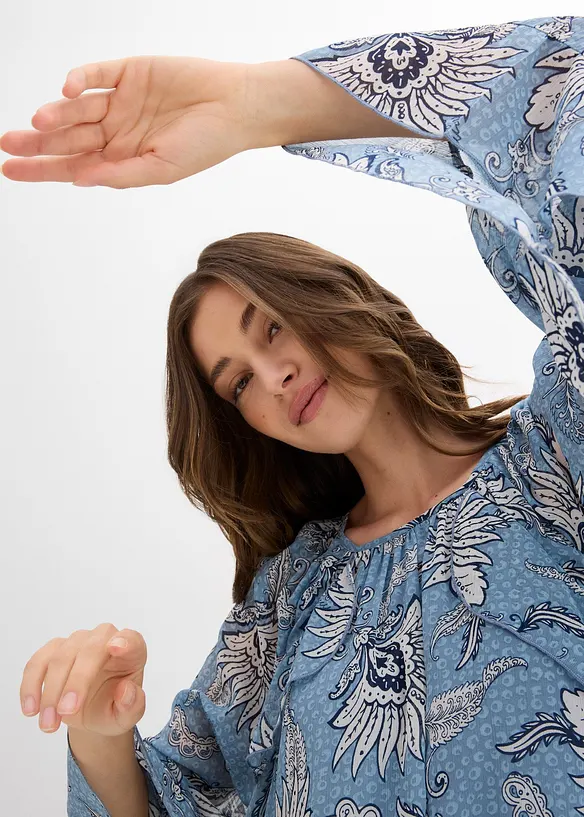 Robe-tunique en mousseline texturée, bonprix