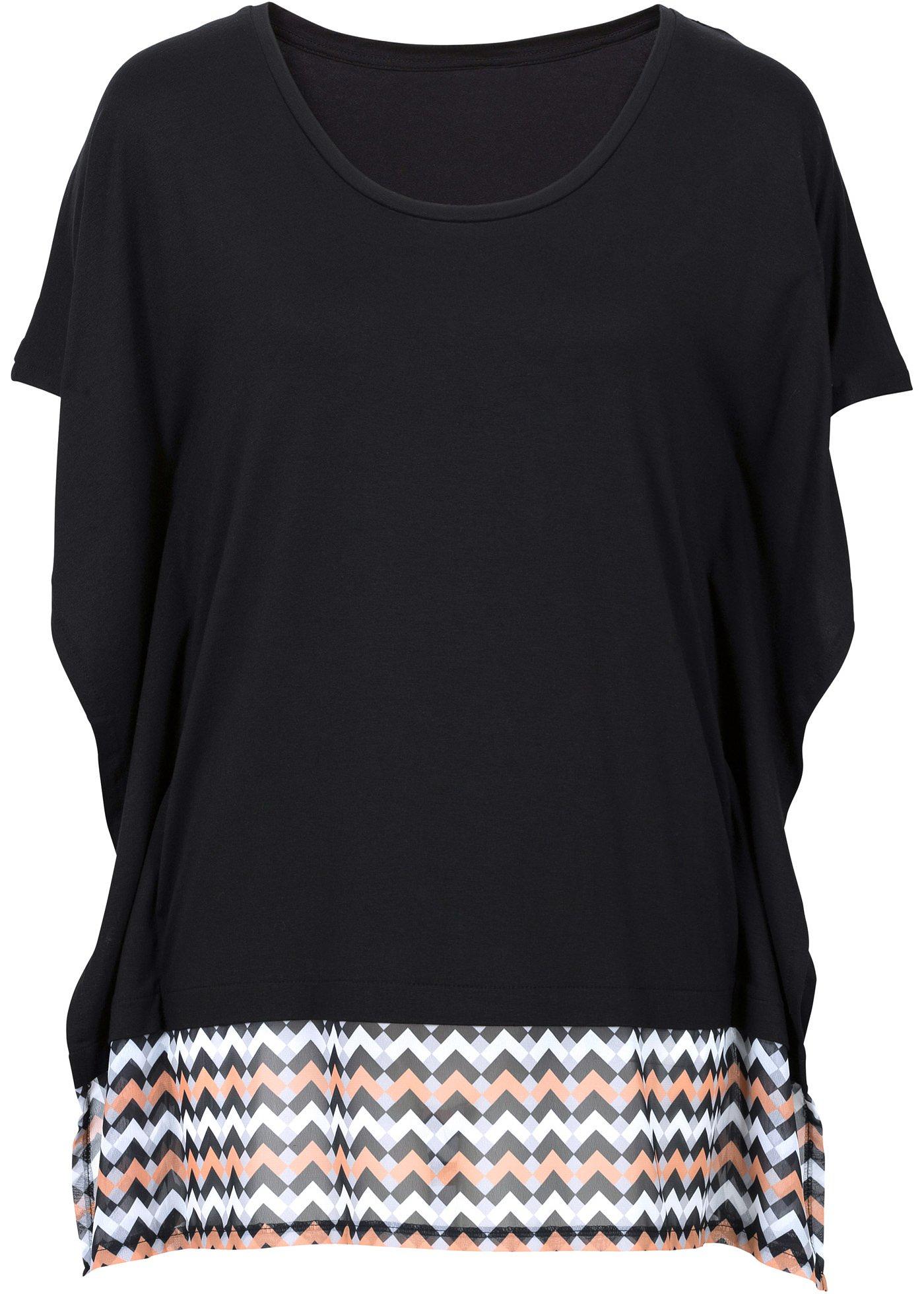 T-shirt à empiècement chiffon T-shirt à empiècement chiffon
