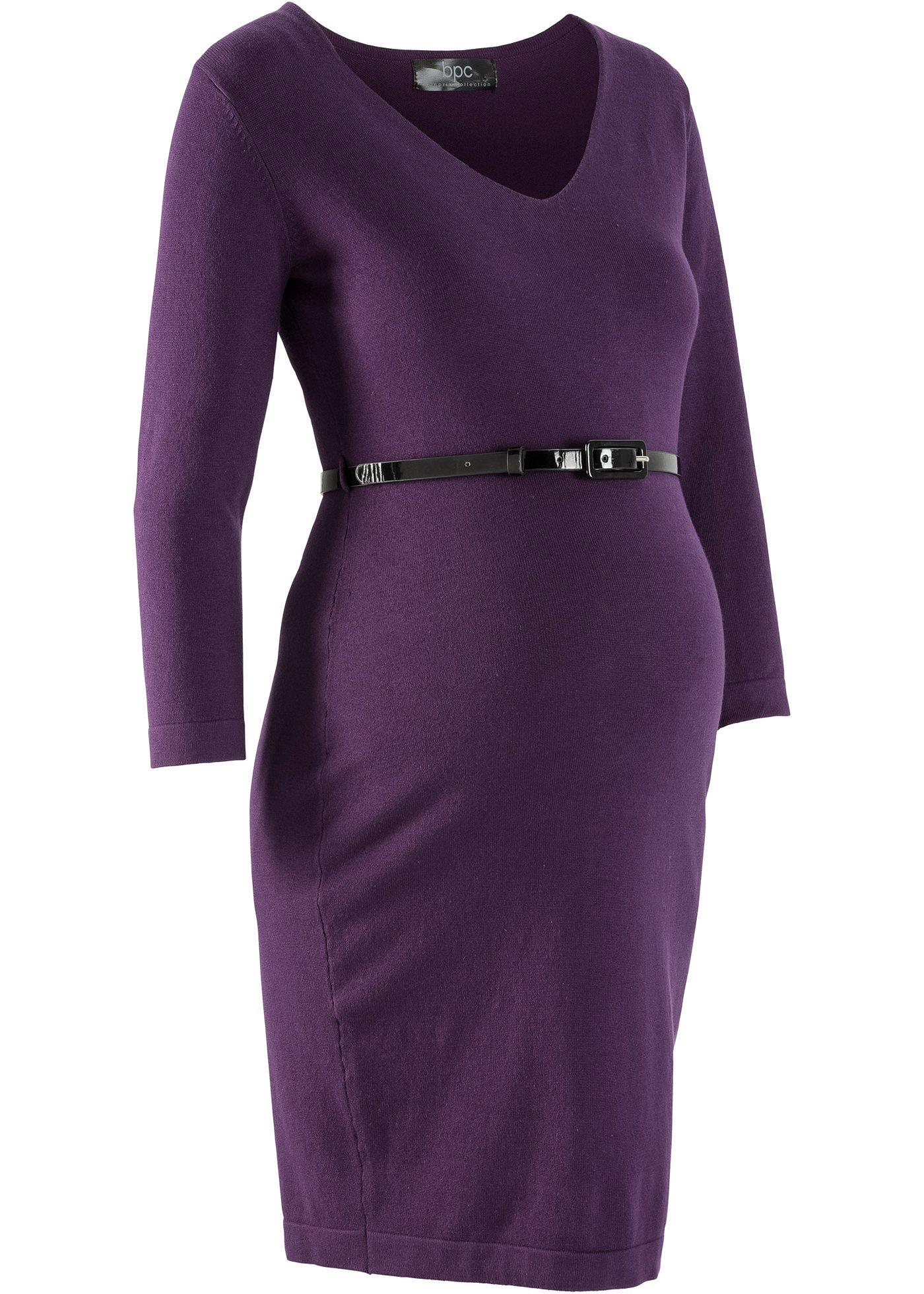 Robe de grossesse en maille avec ceinture Robe de grossesse en maille avec ceinture