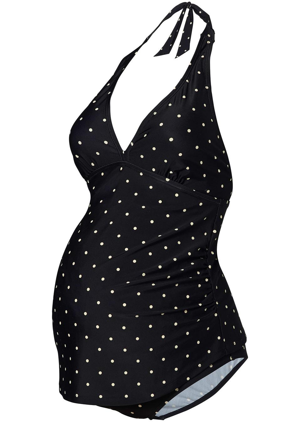 Tankini de grossesse (Ens. 2 pces.) noir à pois bpc bonprix