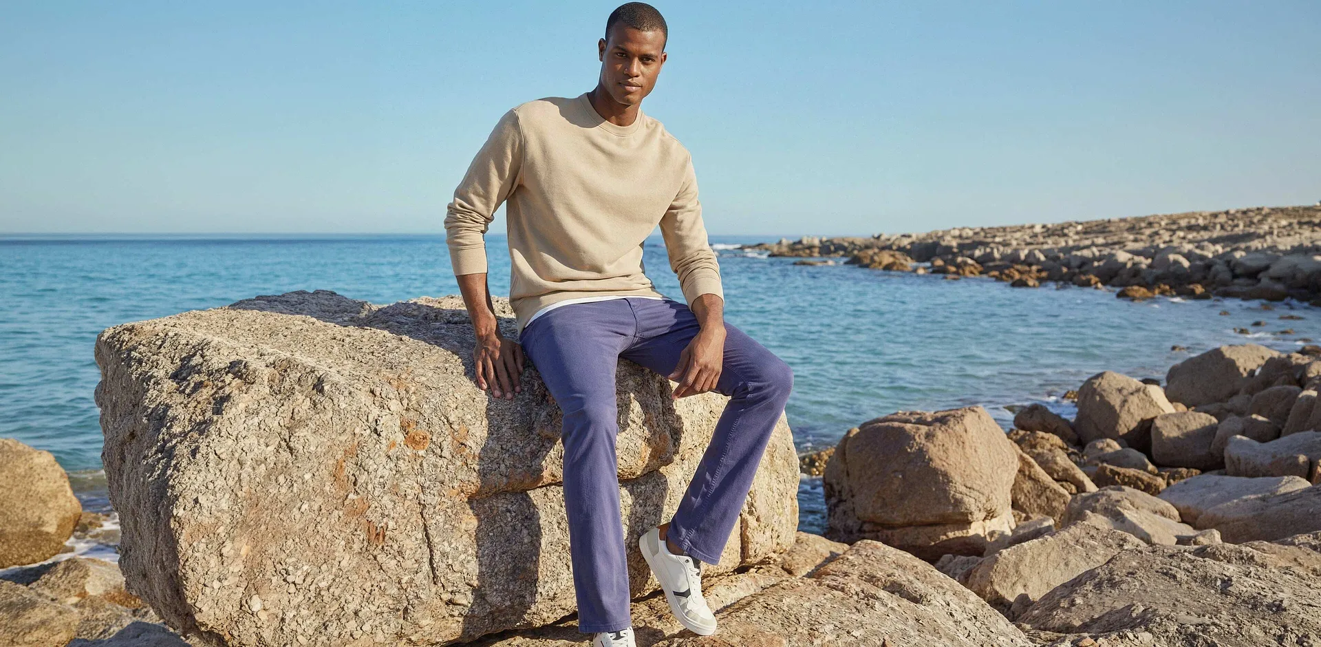 Homme - Sweat - gris pierre