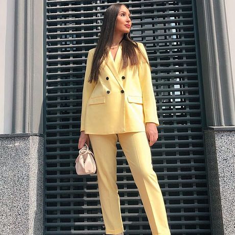 Femme - Blazer - jaune clair