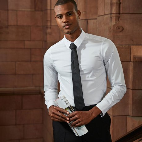 Homme - Chemise et cravate Slim Fit (Ens. 2 pces.) - blanc