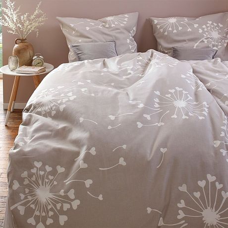 Maison - Parure de lit fleur de pissenlit - gris