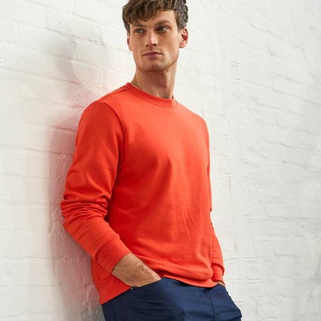 Homme - Sweat-shirt - rouge mandarine