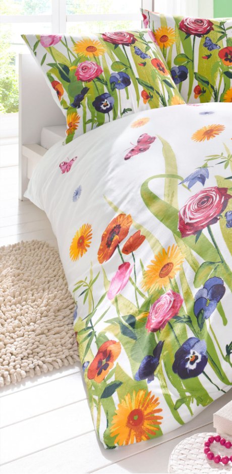 Maison - Parure de lit à motif floral - multicolore