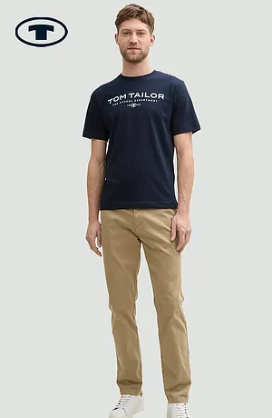 Homme - T-shirt Tom Tailor - bleu foncé imprimé