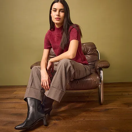 Femme - Bottes à tige large - noir