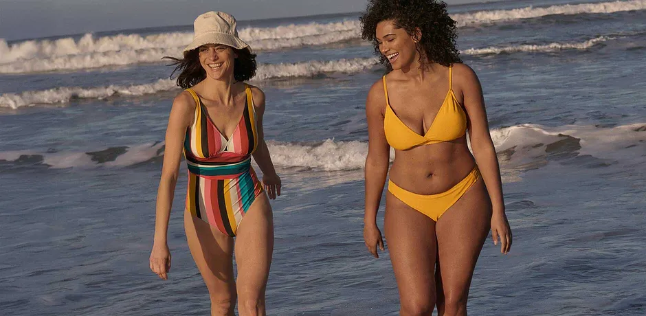 Femme - Maillot 1 pièce - multicolore rayé