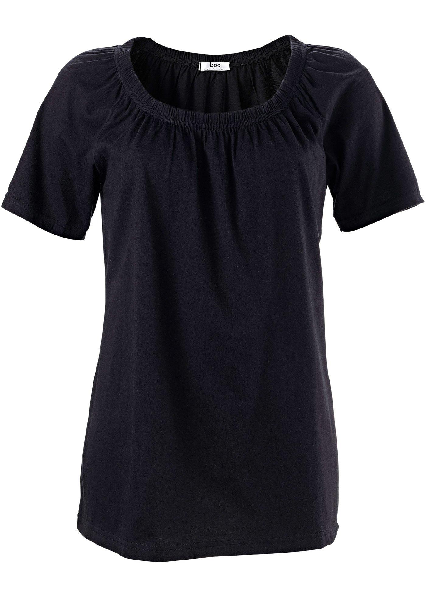 T-shirt avec encolure élastiquée