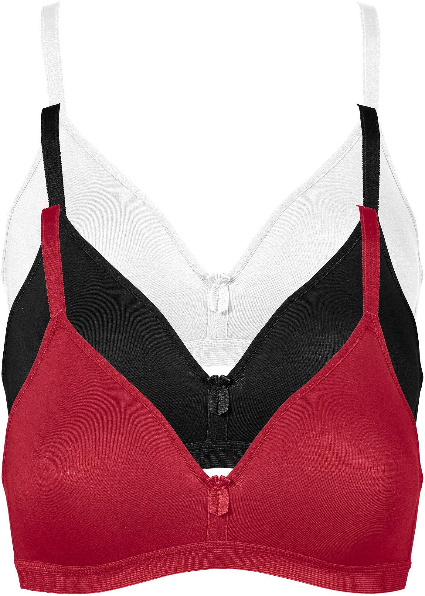 Lot de 3 soutiens-gorge sans armatures en coton