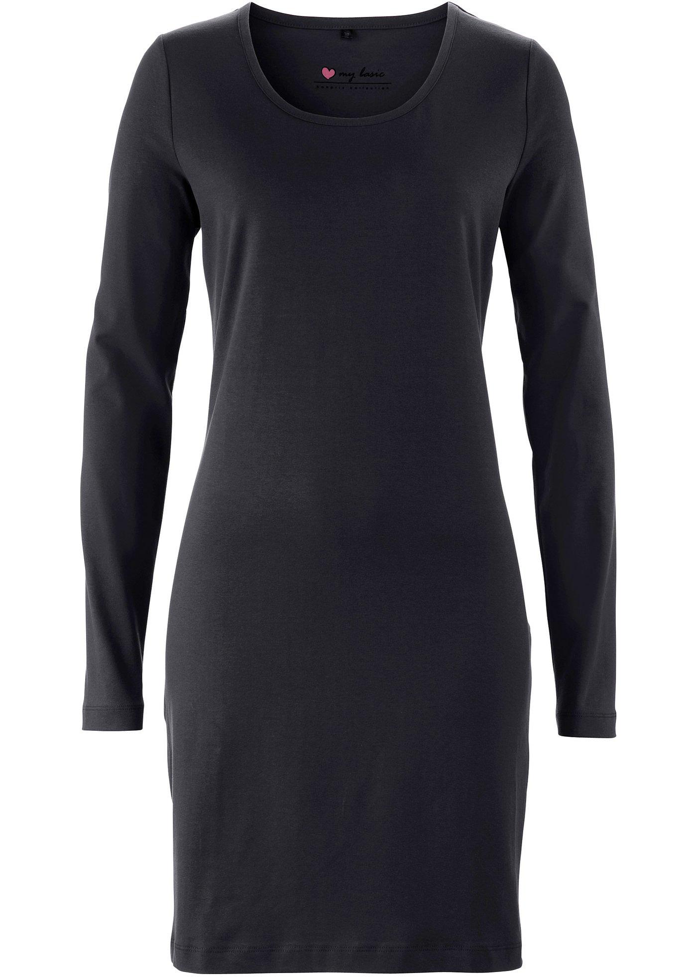 Robe jersey extensible manches longues