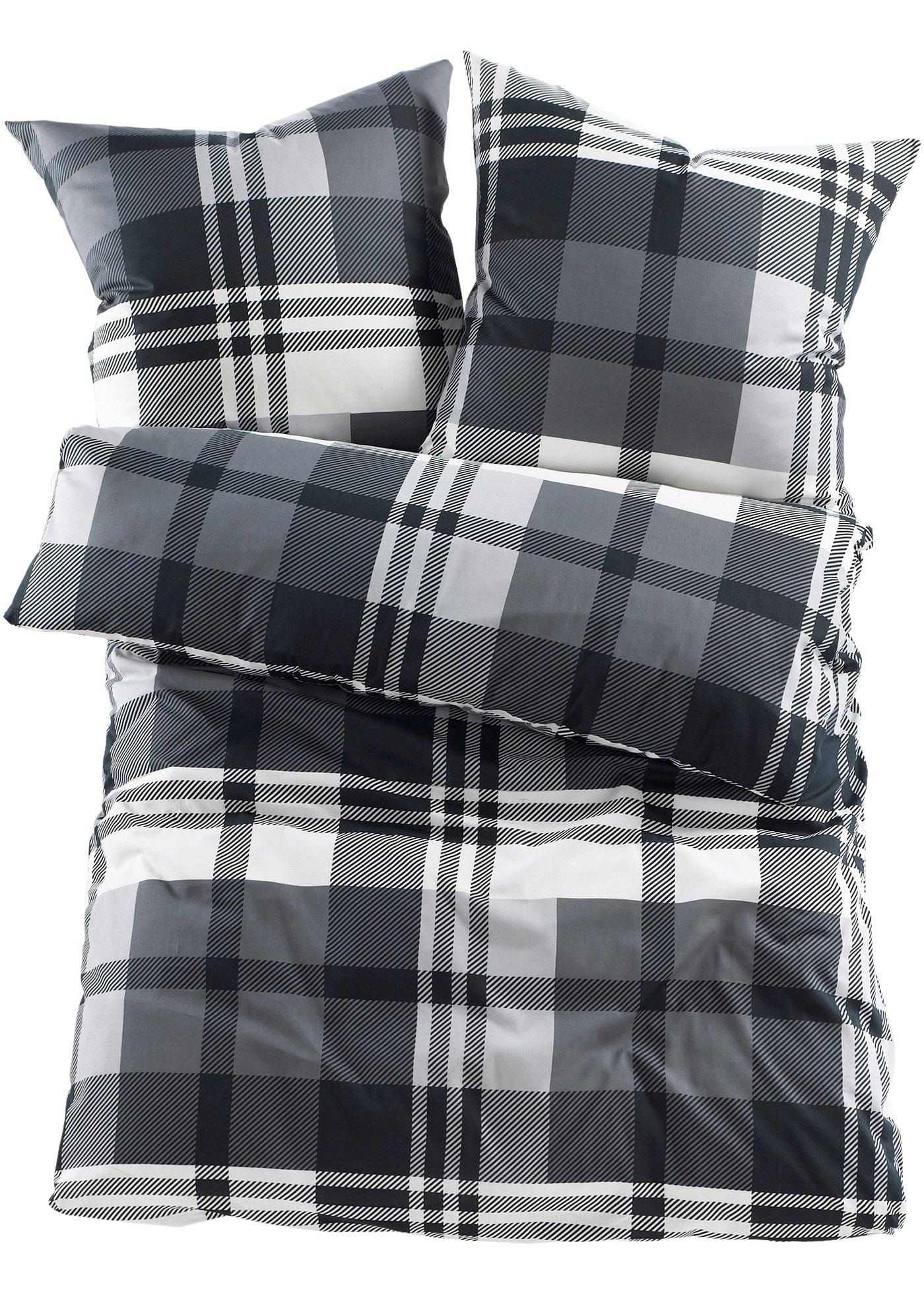 Parure de lit à carreaux