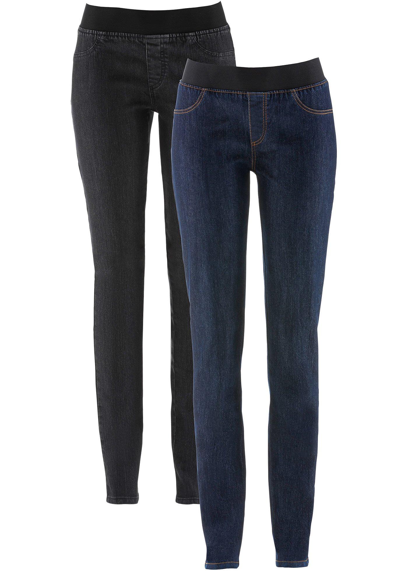 Lot de 2 leggings en jean confort-stretch