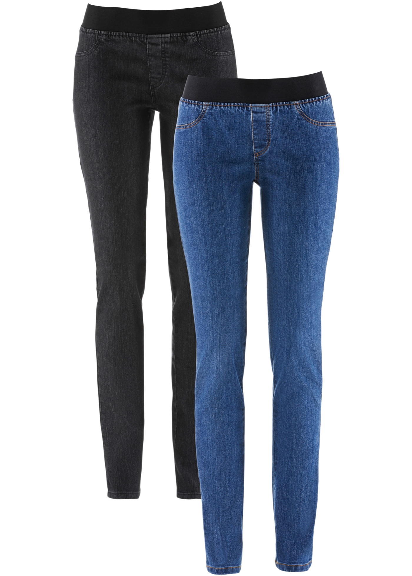 lot de 2 leggings en jean confort-stretch