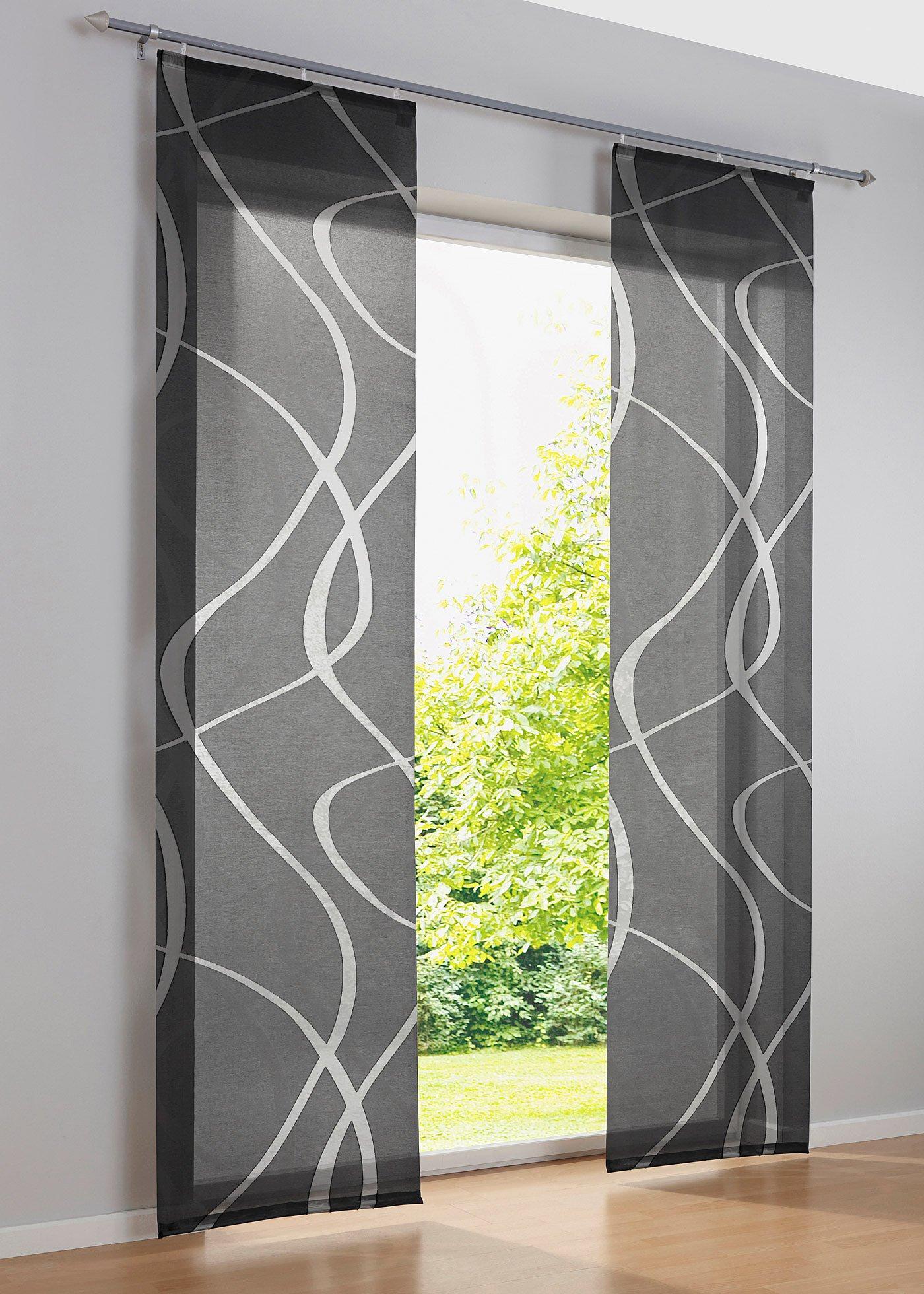 Panneau coulissant motif vague (1 pce.)