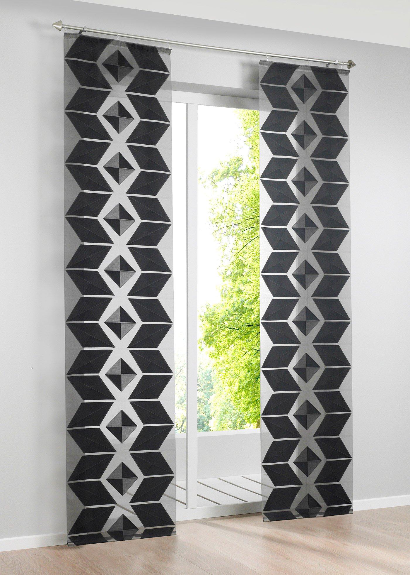 Panneau coulissant à motif graphique (1 pce.)