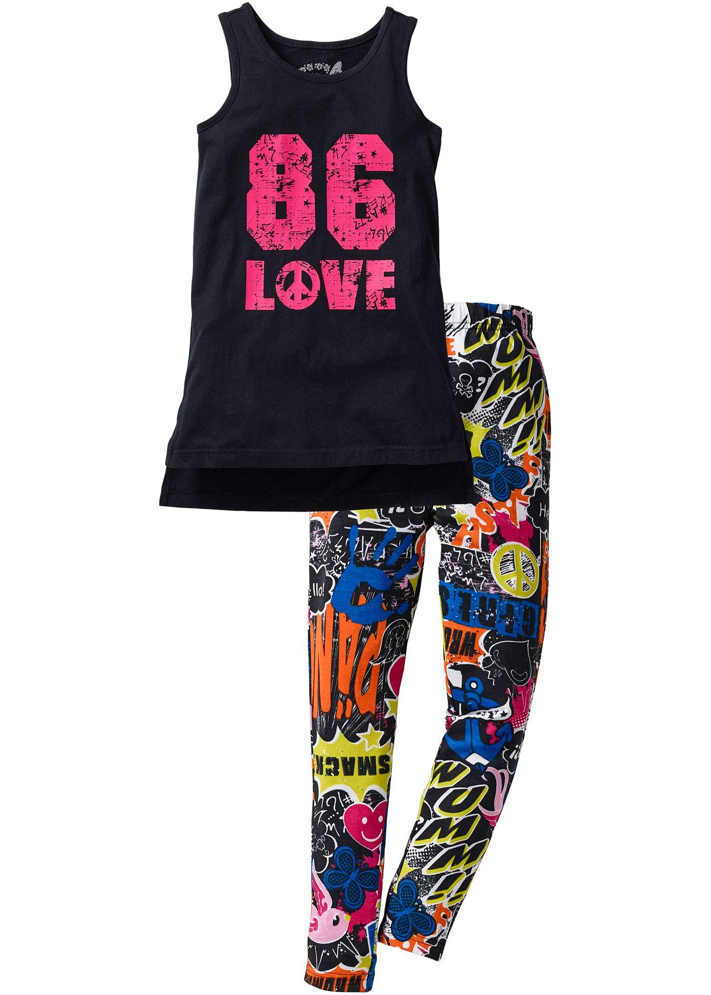 Top long + legging en jersey (Ens. 2 pces.)