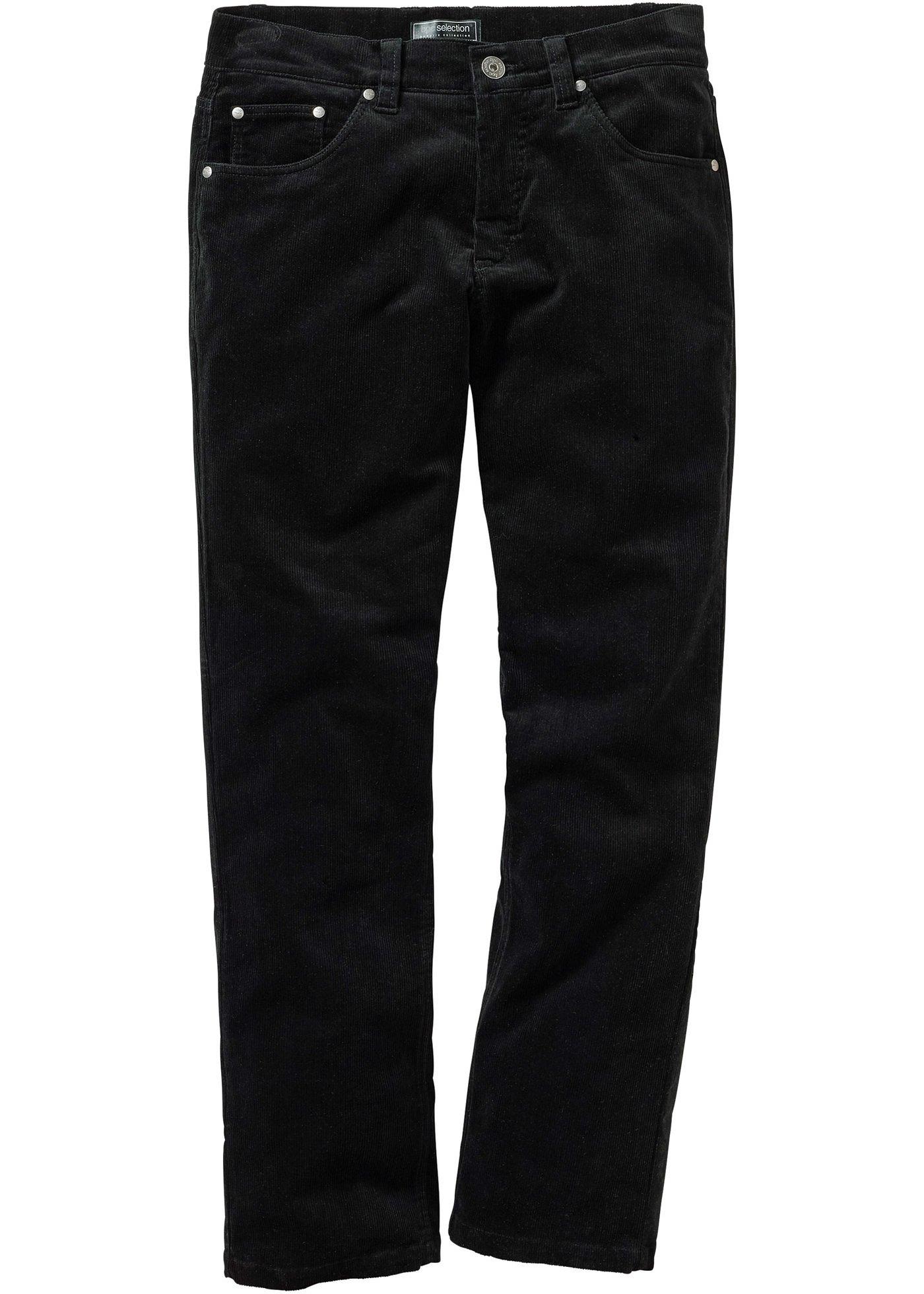 Pantalon en velours côtelé extensible Regular Fit Straight