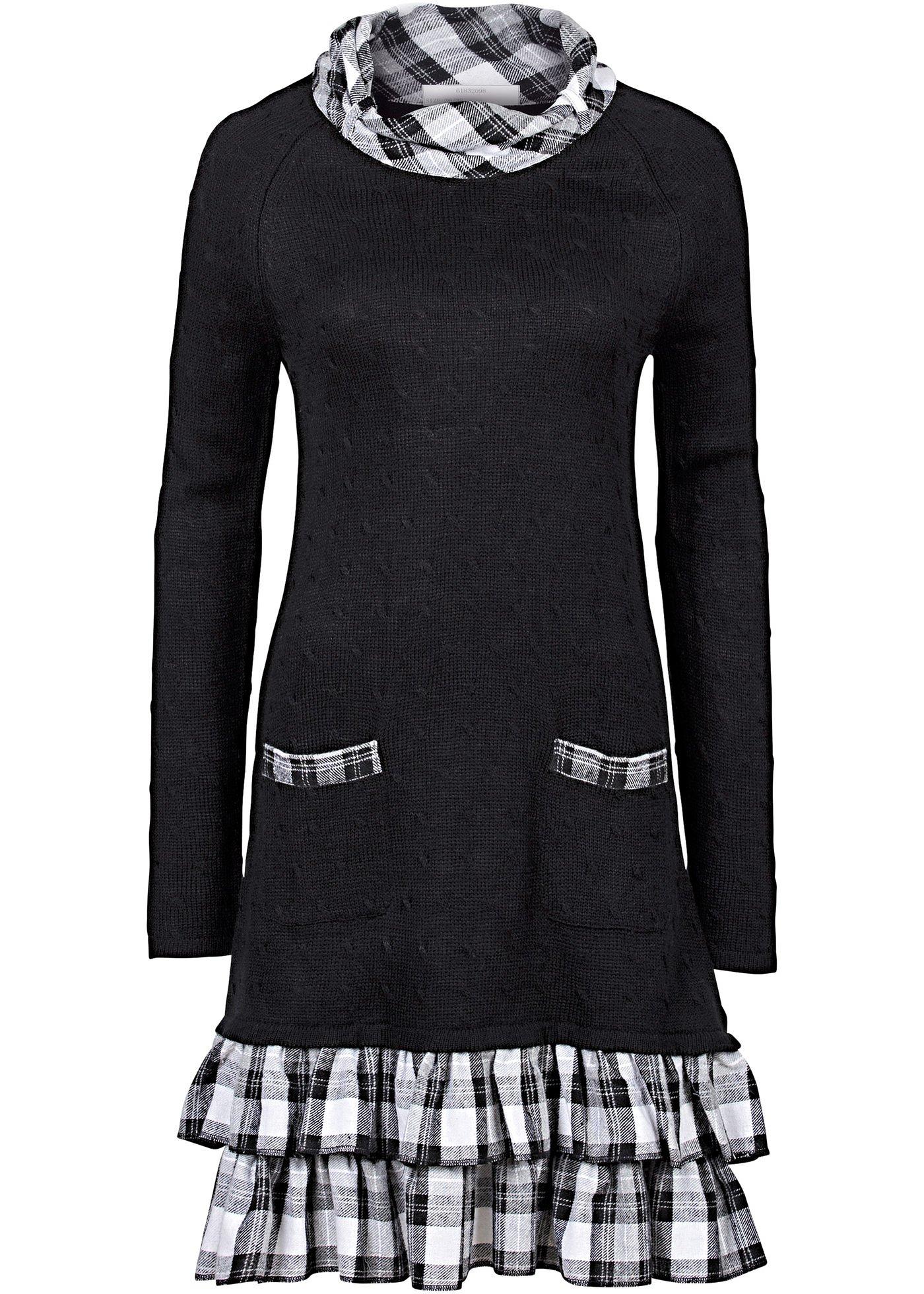 Robe en maille bi-matière