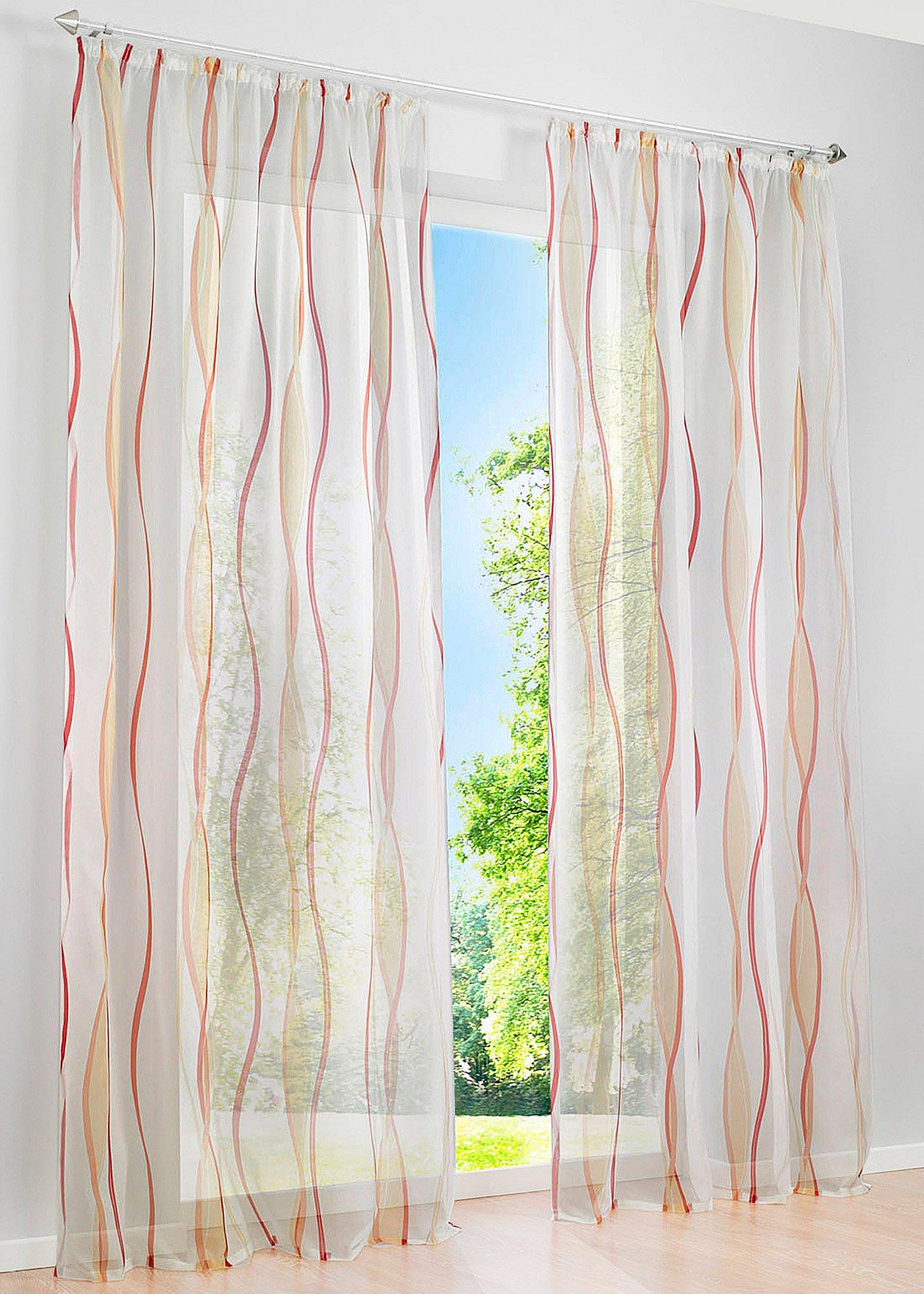 Voilage à imprimé vague (1 pce.)