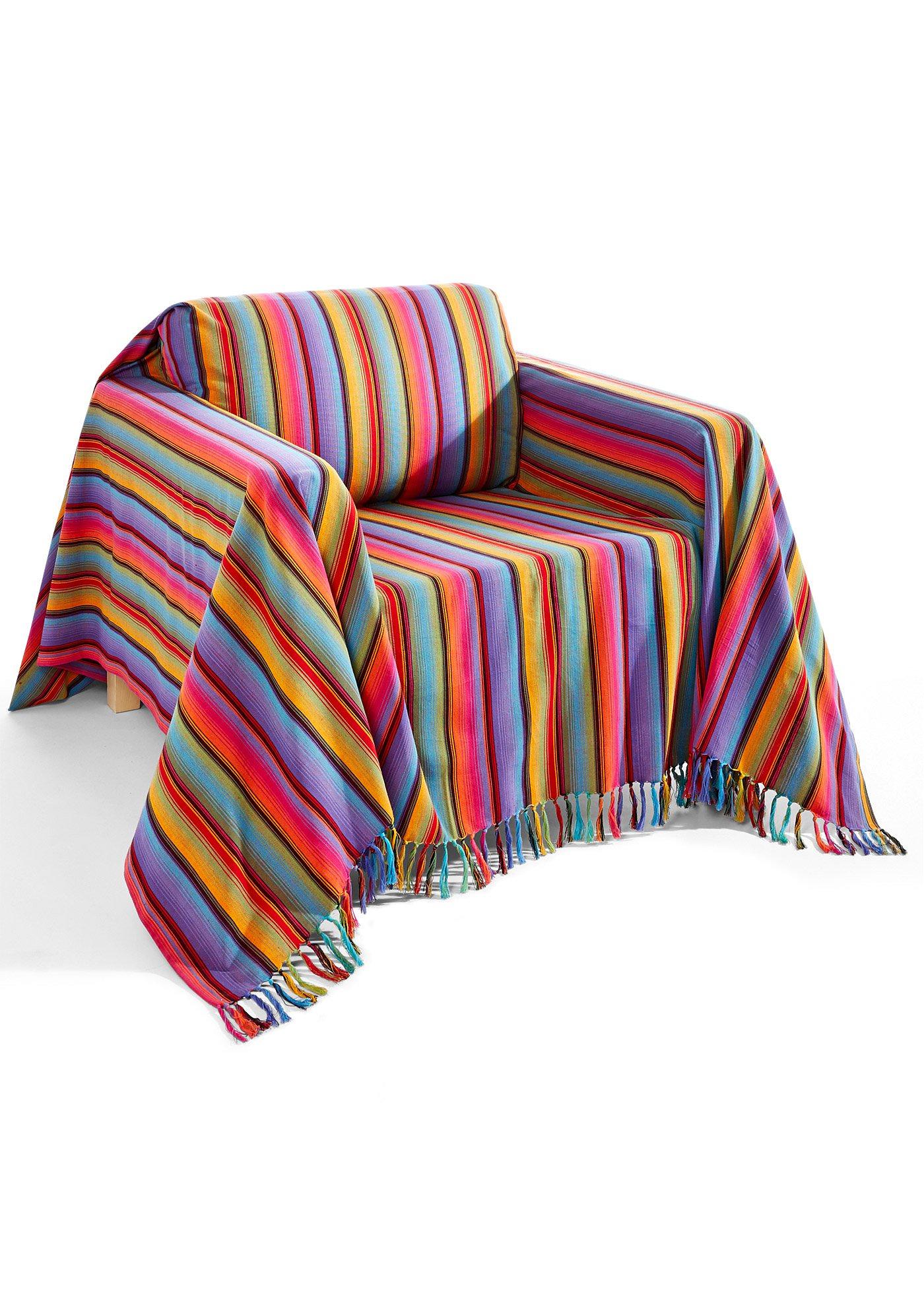 Couvre-lit à rayures