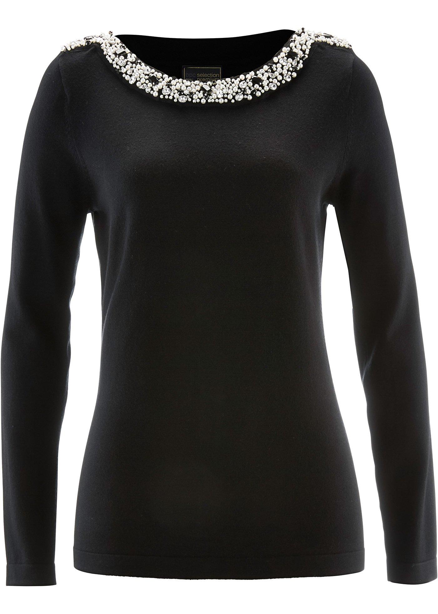 Pull avec perles appliquées