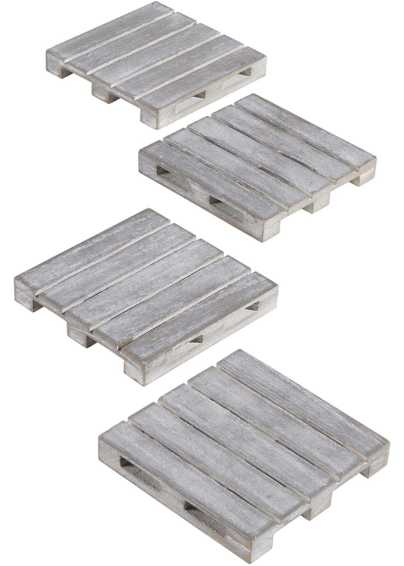 Sous-verres en forme de palettes (Ens. 4 pces.)