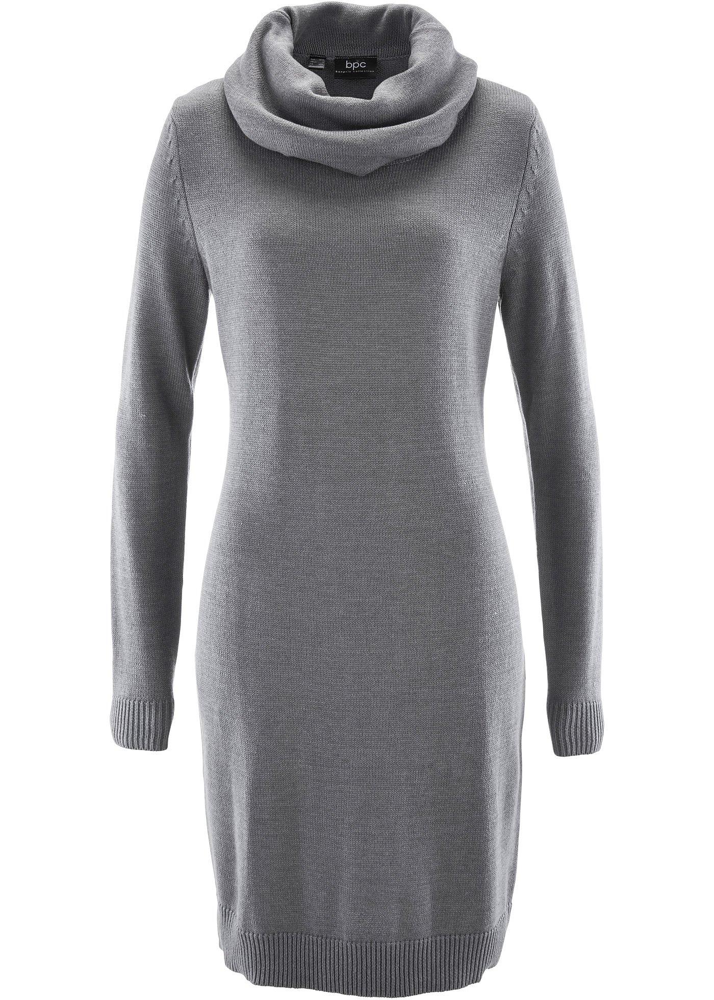 Robe en maille à col roulé