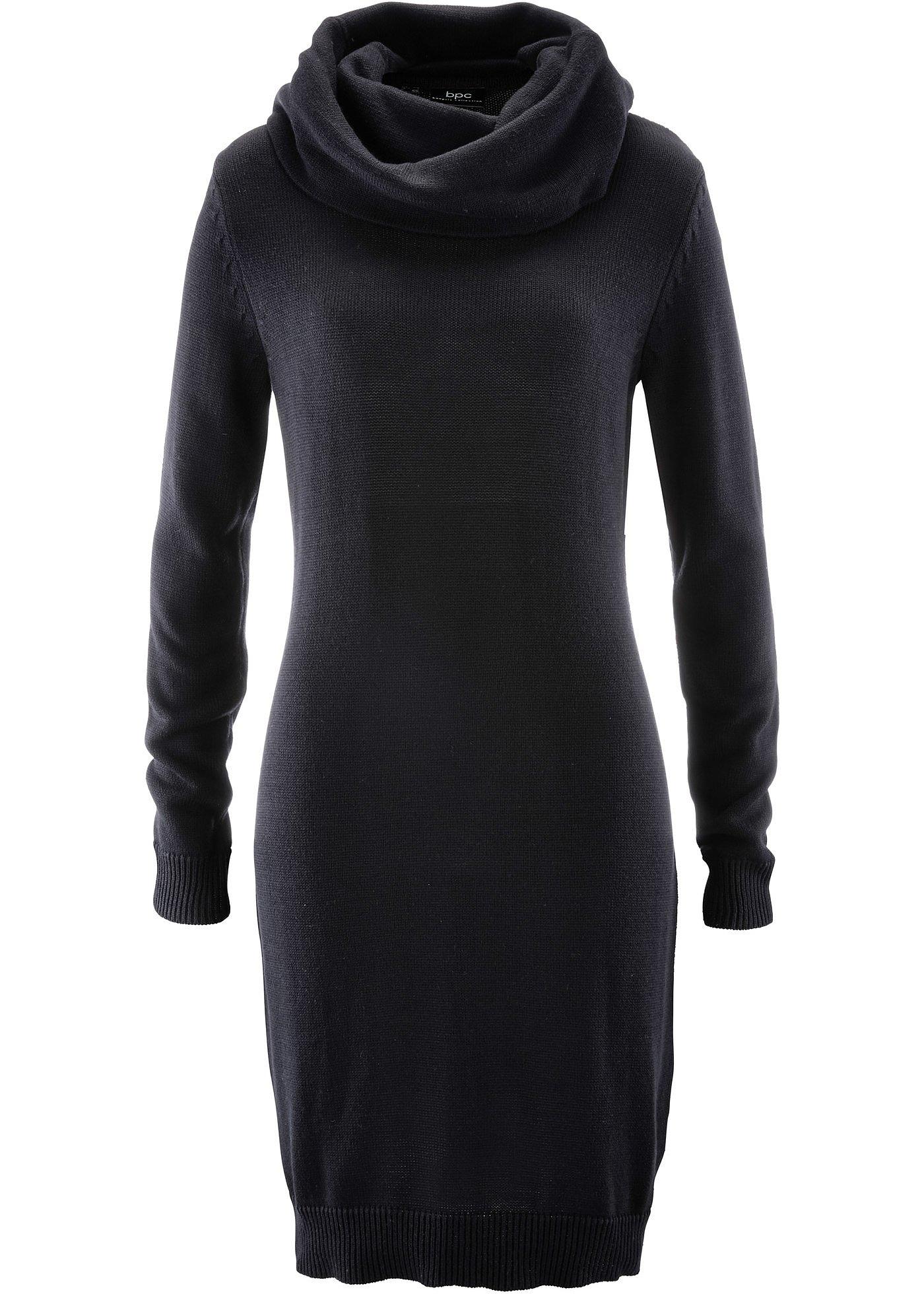 Robe en maille à col roulé