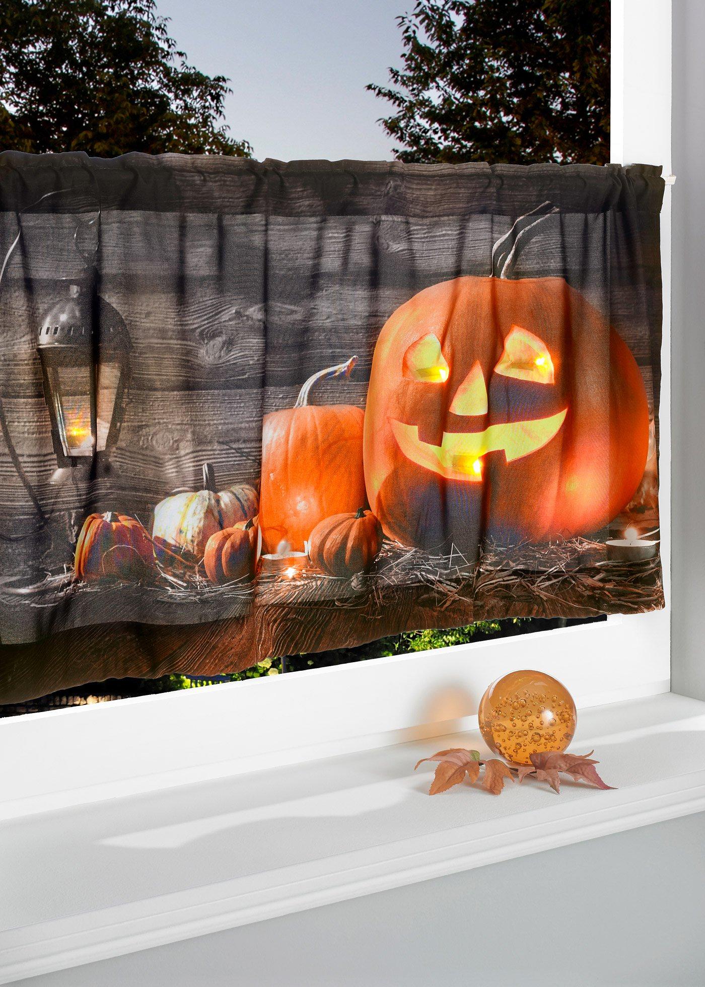 Brise-bise à LED Citrouille