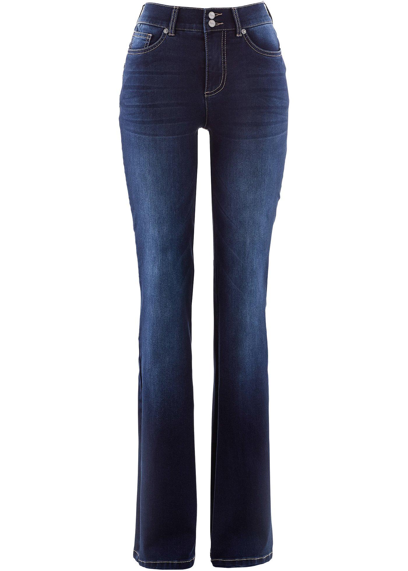 Image de Jean push-up extensible à empiècement taille confortable, Bootcut