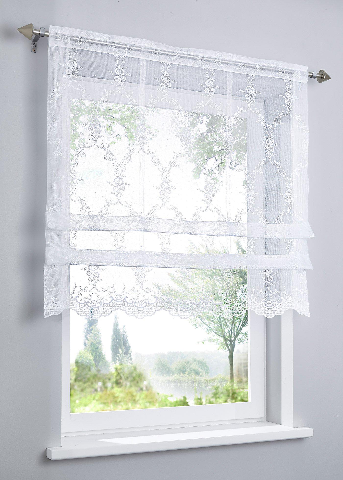 Store à clips jacquard