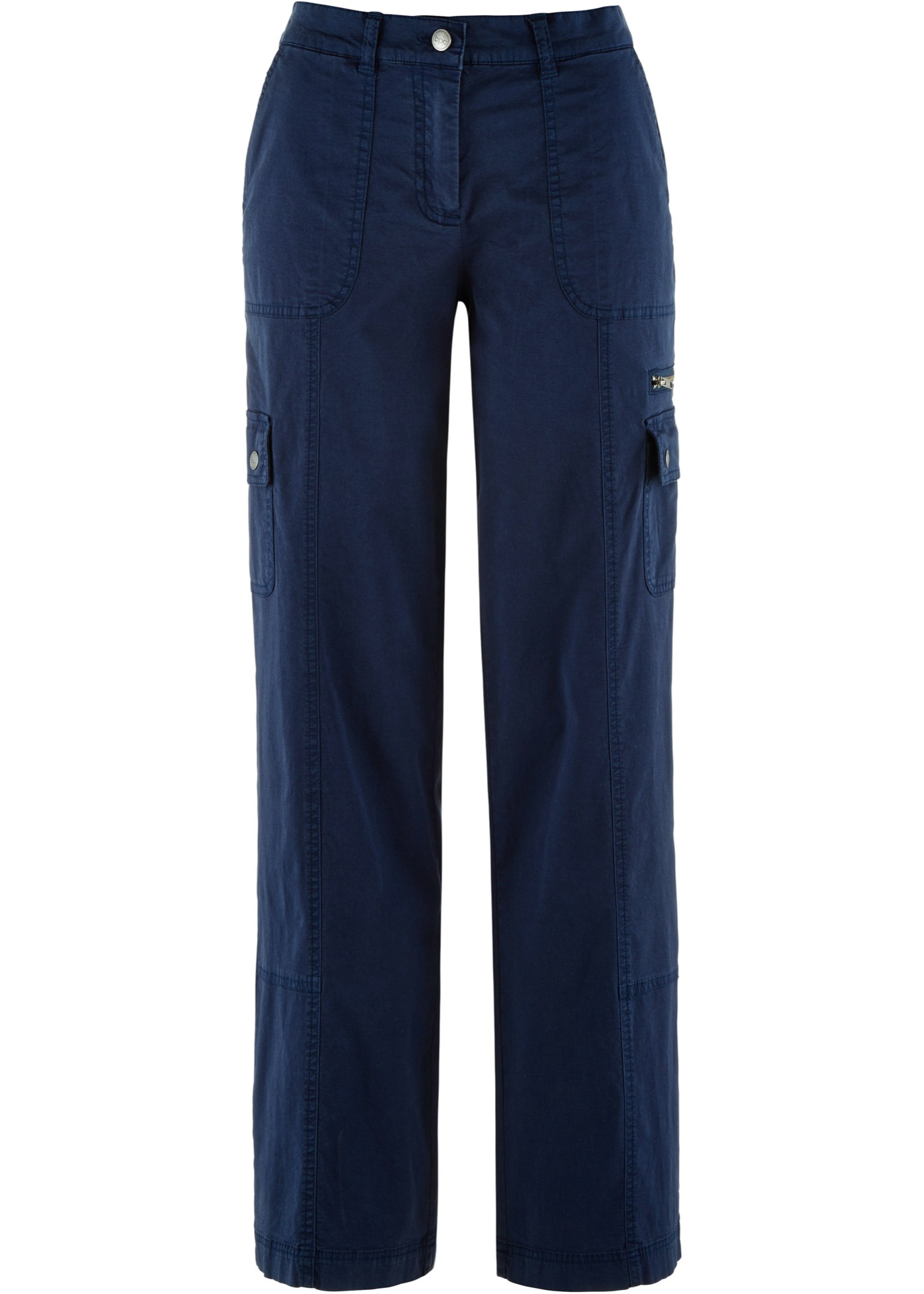 pantalon cargo coton à taille confortable, loose fit