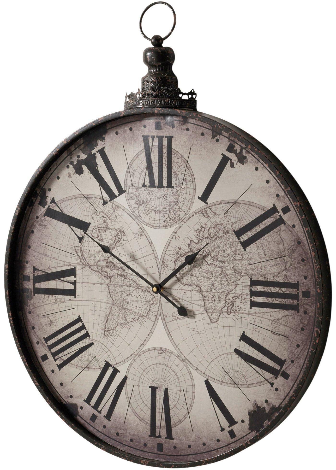 Horloge murale avec mappemonde