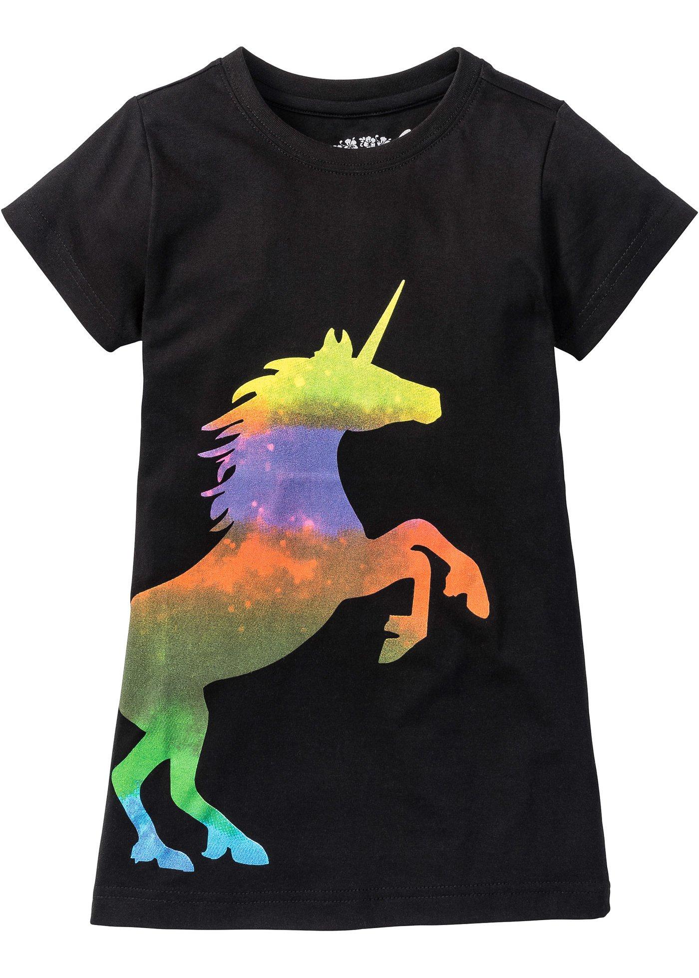 T-shirt fille avec imprimé licorne