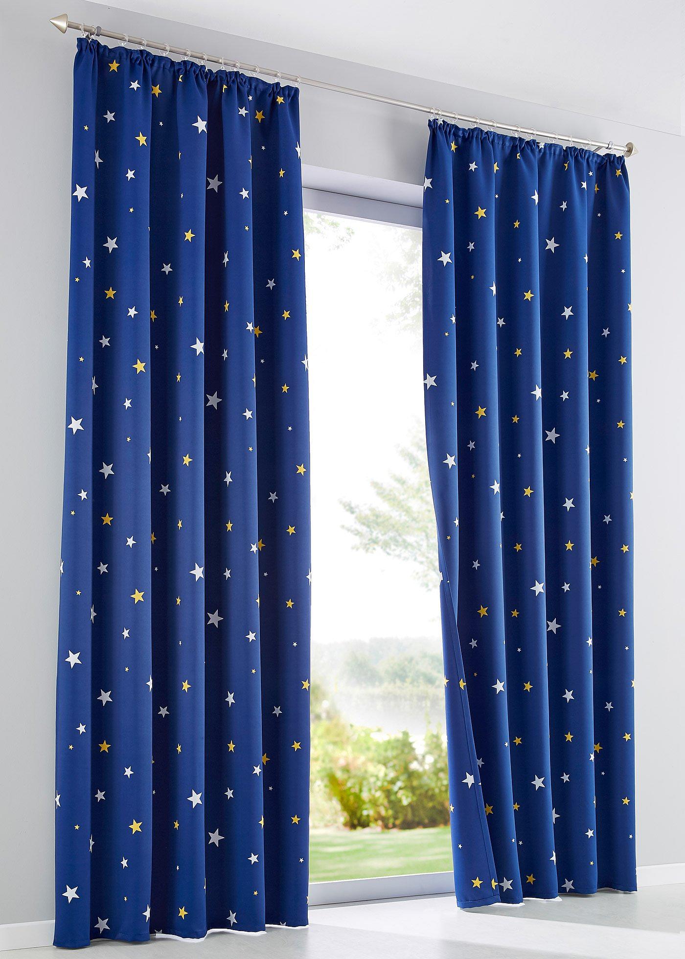 Panneau occultant imprimé étoiles (1 pce.)