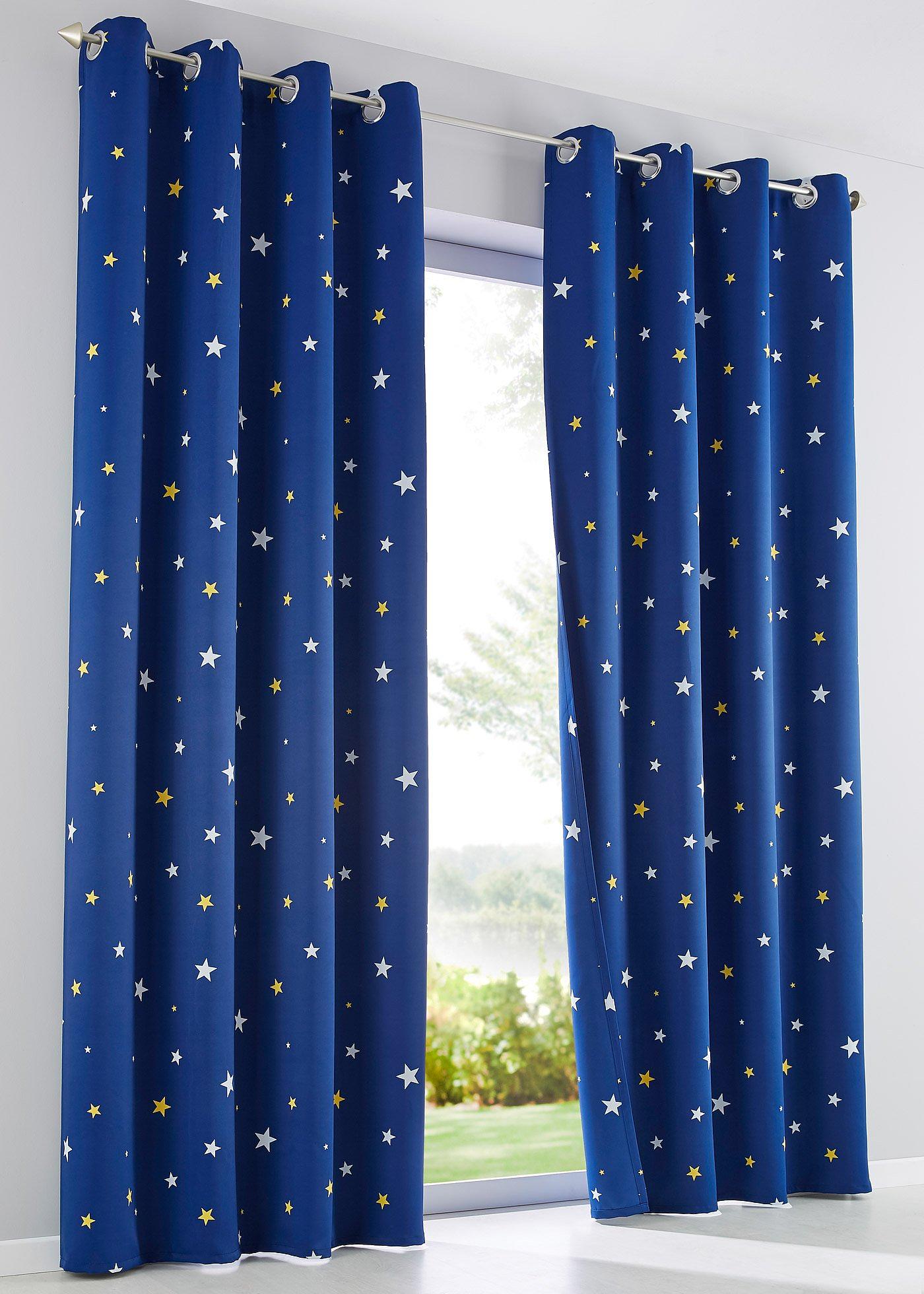 Panneau occultant imprimé étoiles (1 pce.)