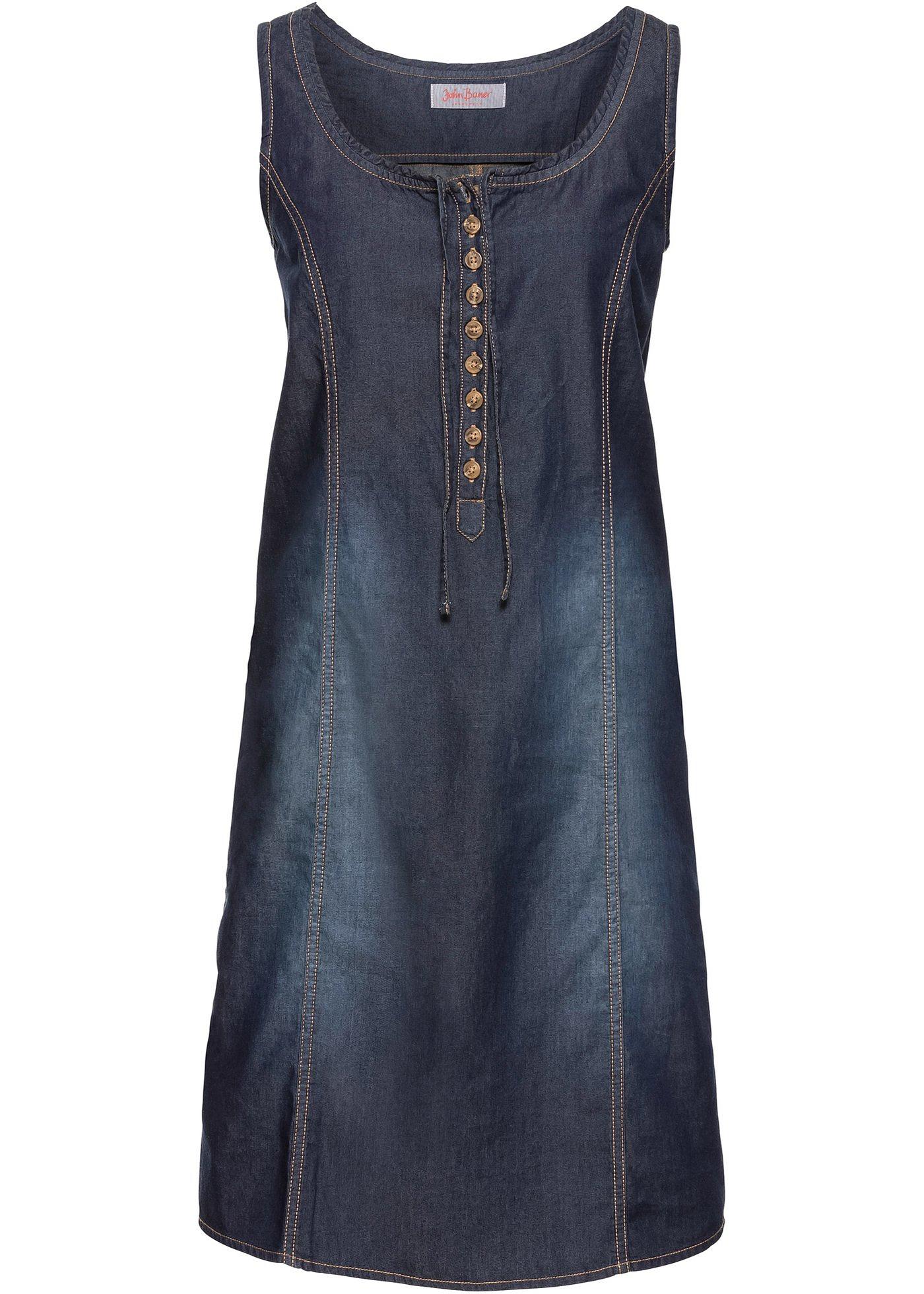 Robe en jean forme trapèze