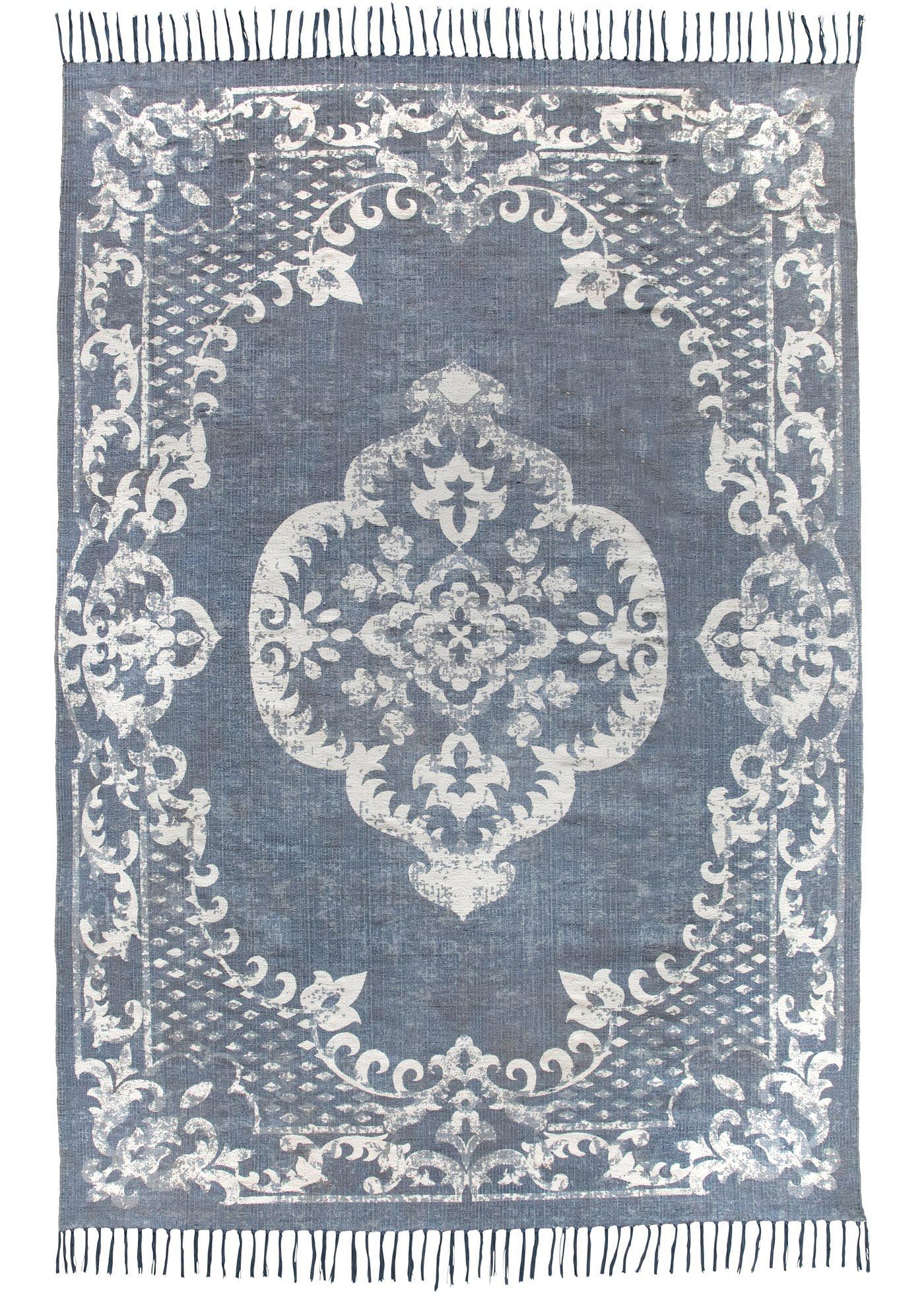 Tapis réversible à franges